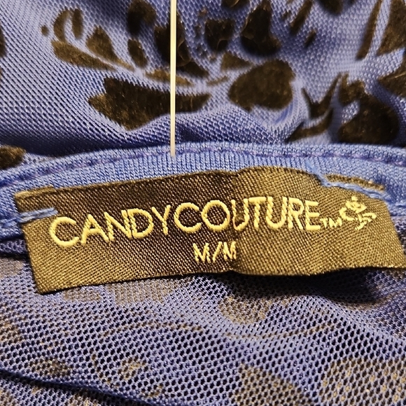 Blue Peplum Long Sleeve Blouse - Picture 9 of 9